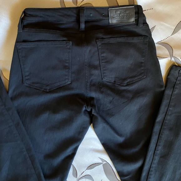 Ralph Lauren Black Mid-Rise Straight Leg Jeans Size 4 - Picture 4 of 7